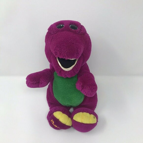 Vintage 1990s Lyons Dakin Barney the Purple Dinosaur Plush Stuffed Animal 11